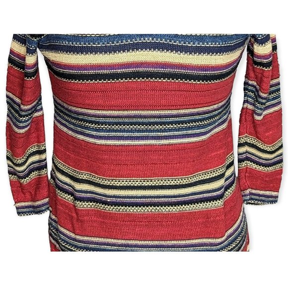 LRL Lauren Ralph Lauren Red Striped Sweater Size Small - Picture 3 of 9